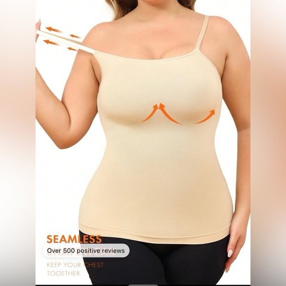 NWOT Beige/nude seamless shapewear tank size 1XL - Picture 3 of 5